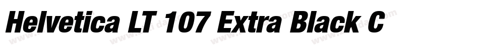 Helvetica LT 107 Extra Black Condensed Oblique字体转换